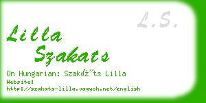 lilla szakats business card